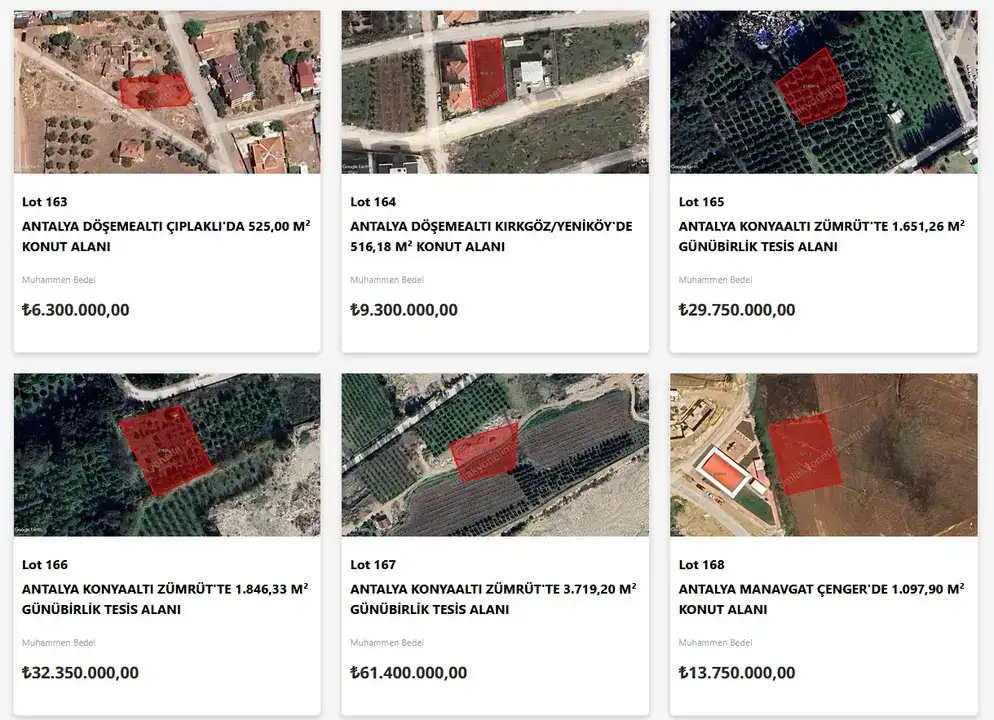 Antalya'da Dev Satış: 43 Değerli Arsa Açık Artırmaya Çıkıyor 7
